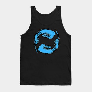 Circular Wave Artwork Design Tank Top